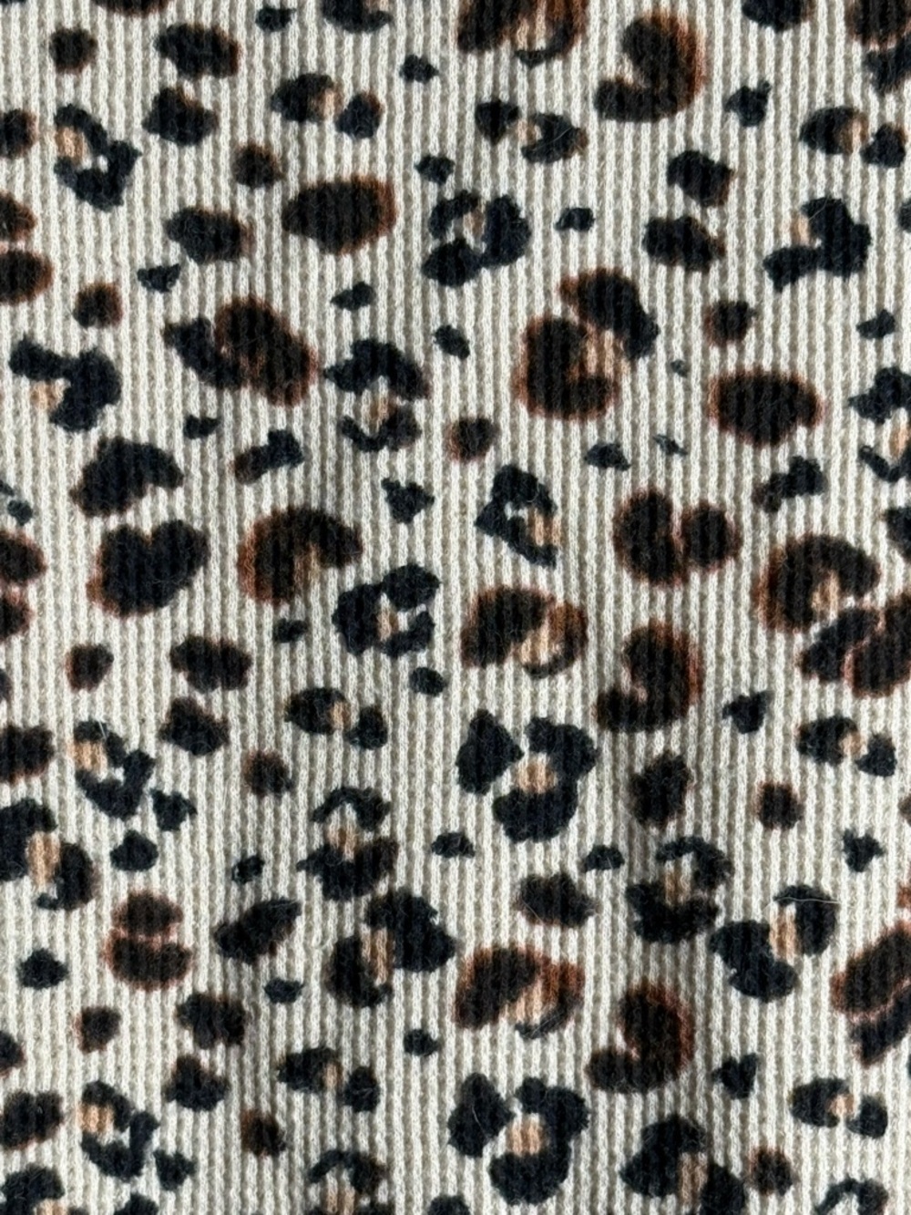 Victoria's Secret Long Sleeve Leopard Print Thermal Waffle Nightgown Womens XL - Picture 3 of 4